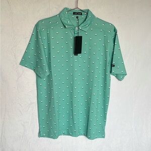 Bad Birdie Mint Green Polo Golf ball YouTube NEW Aim Point